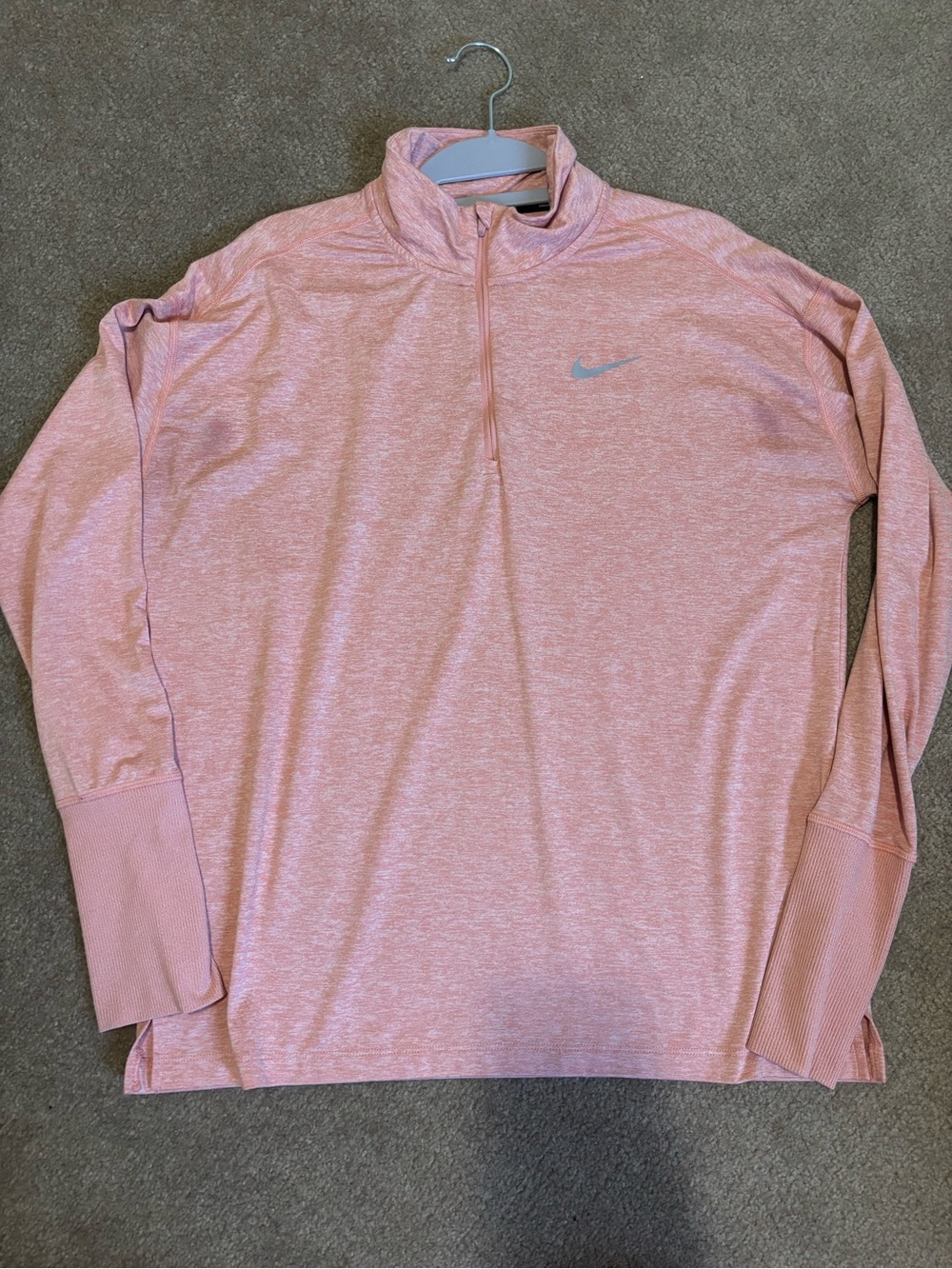 Nike Pink Heathered Dri-FIT Running Top